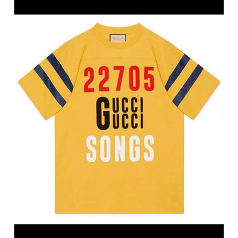 gucci 22705 shirt|100 '22705 Gucci Songs' Graphic Print T.